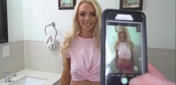  Hot Blonde Step Sister Blowjob And Fuck
